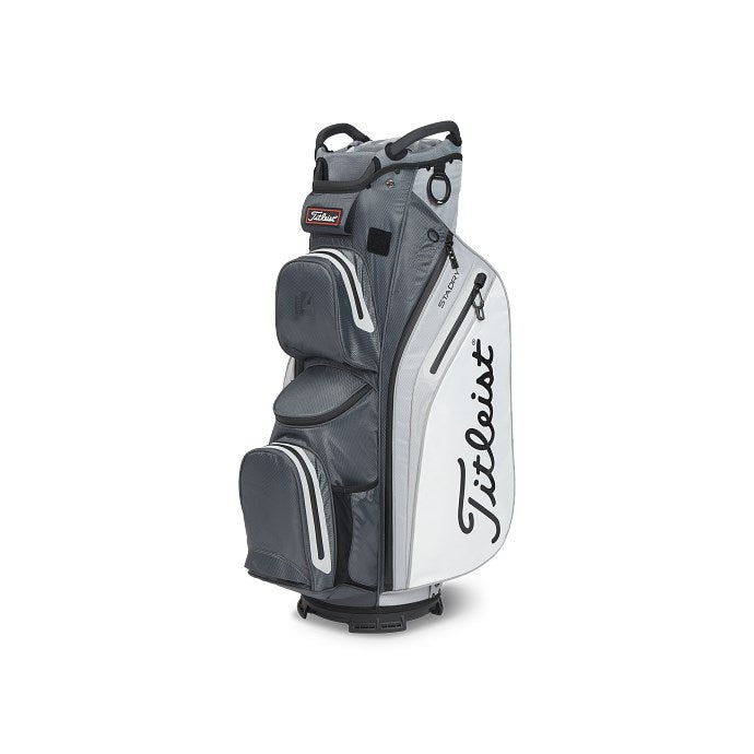 Titleist Cart 14 StaDry vattentät vagnbag i charcoal, grå och vit