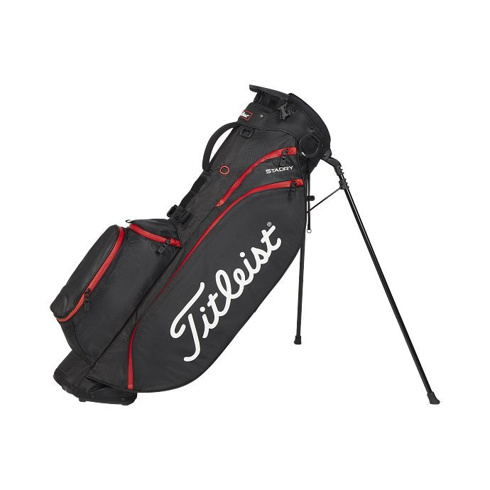 Titleist Players 4 StaDry lätt vattentät stand bag i svart och röd