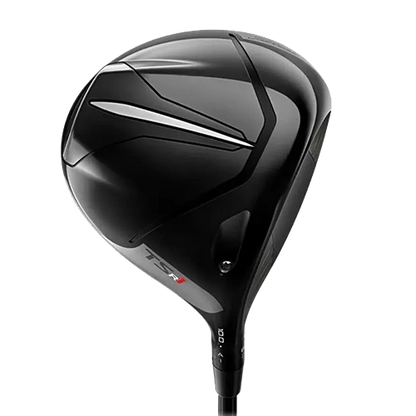 Titleist TSR1 driver, klubbhuvudet sett snett framifrån