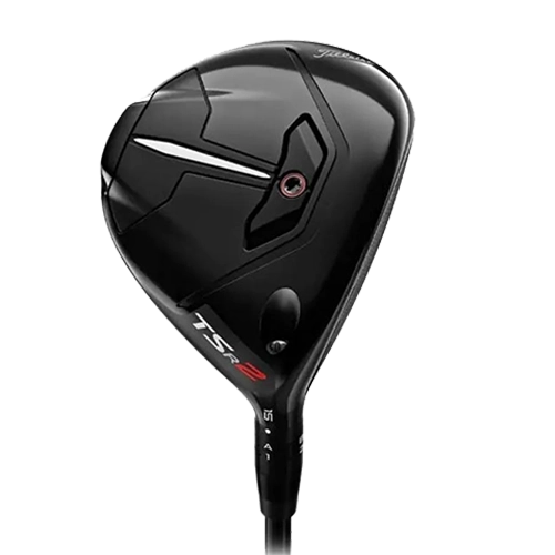 Titleist TSR2 fairwaywood, klubbhuvudet sett snett framifrån