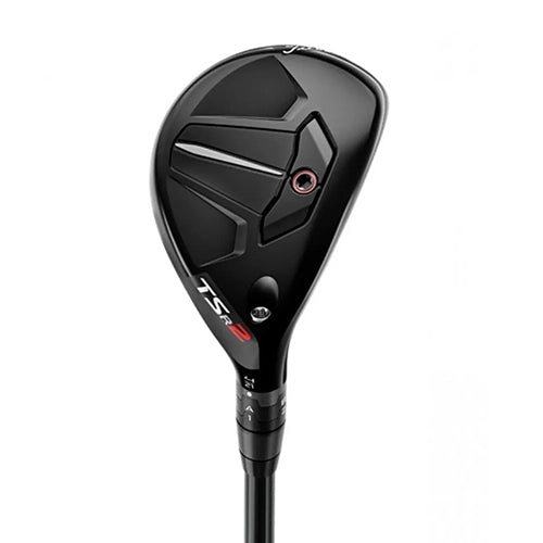 Titleist TSR2 hybrid, klubbhuvudet sett snett framifrån