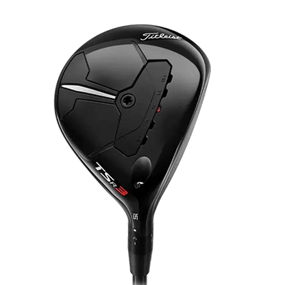Titleist TSR3 fairwaywood, klubbhuvudet sett snett framifrån