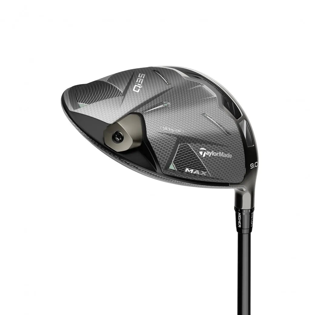 TaylorMade Qi35 Max driver sedd snett från vänster