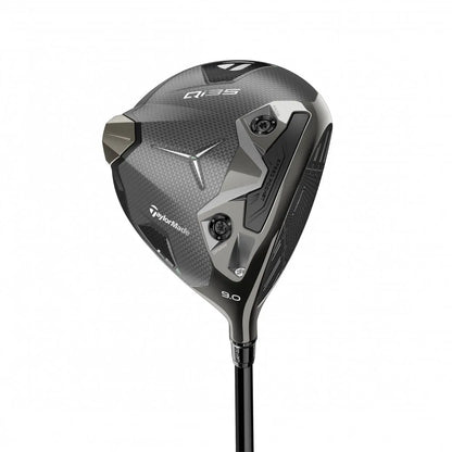 TaylorMade Qi35 LS driver, klubbhuvudet sett snett framifrån