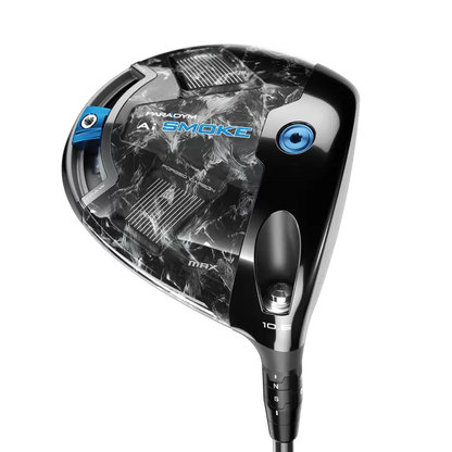 Callaway Paradym AI Smoke MAX driver, klubbhuvudet sett snett framifrån
