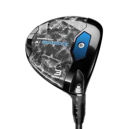 Callaway Paradym AI Smoke MAX D fairwaywood, klubbhuvudet sett snett framifrån