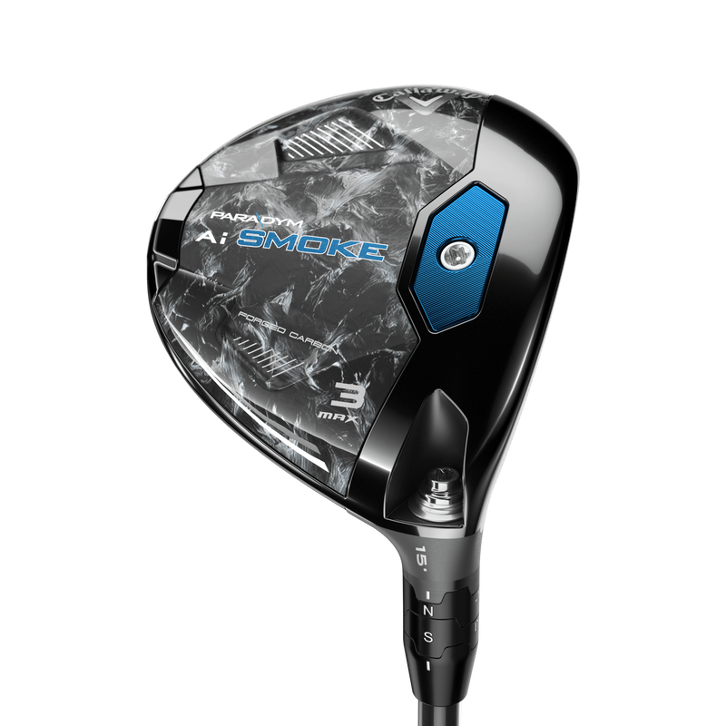 Callaway Paradym AI Smoke MAX Dam fairwaywood, klubbhuvudet sett snett framifrån