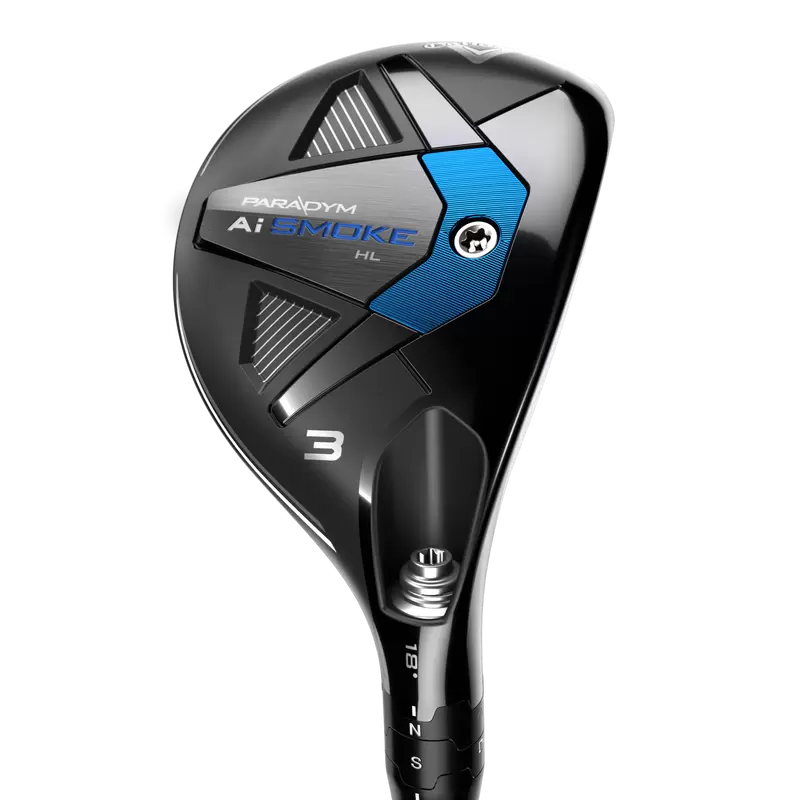 Callaway Paradym AI Smoke HL hybrid, klubbhuvudet sett snett framifrån