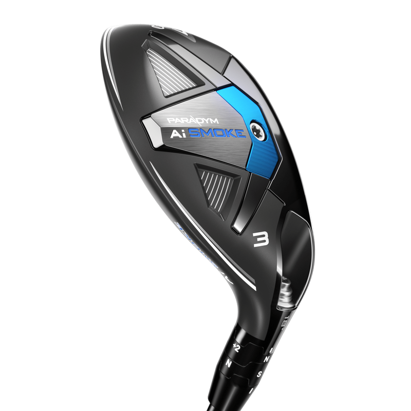 Callaway Paradym AI Smoke hybrid sedd uppifrån vid adress