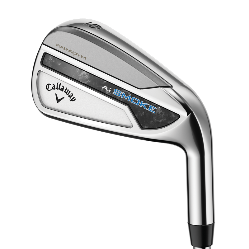 Callaway Paradym Ai Smoke järn i stål sett uppifrån vid adress