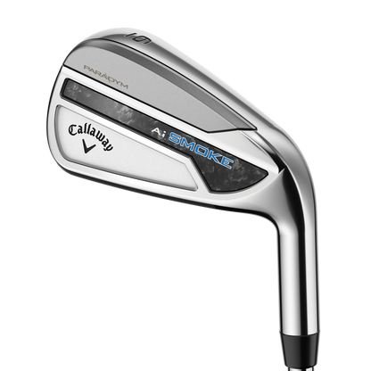 Callaway Paradym Ai Smoke järn i stål sett uppifrån vid adress