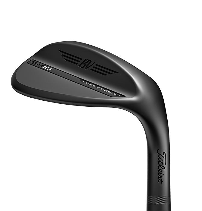 Titleist Vokey SM10 Jet Black wedge, klubbhuvud sett snett framifrån